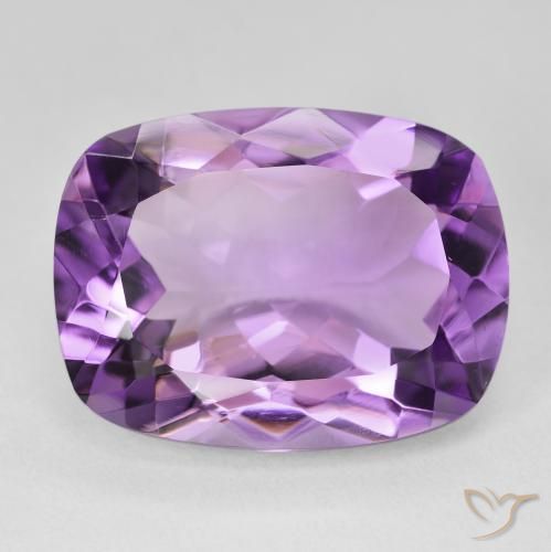 16.52ct Naturale Viola chiaro-medio Ametista, Cuscino, VVS