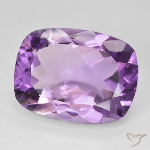 Ametista Viola chiaro-medio naturale da 16.52 ct, Cuscino, VVS