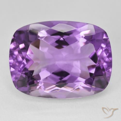 19.53ct Naturale Viola chiaro-medio Ametista, Cuscino, VVS
