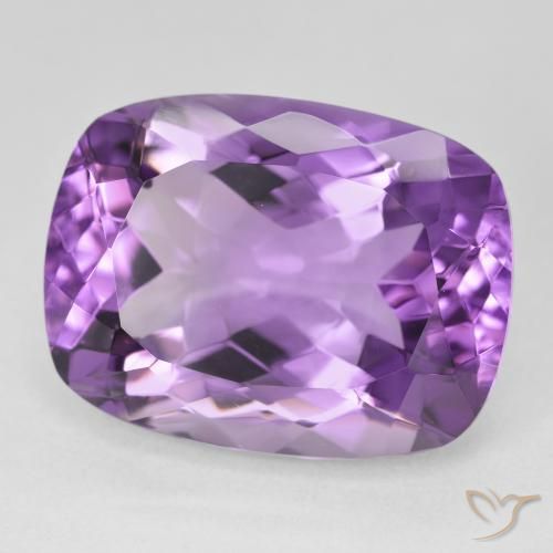 Ametista Viola chiaro-medio naturale da 19.53 ct, Cuscino, VVS