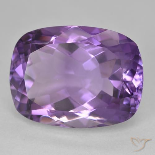 Ametista Viola medio naturale da 20.86 ct, Cuscino, VVS