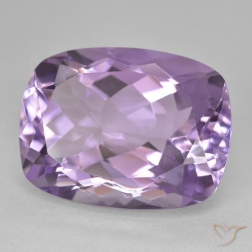 Ametista Viola chiaro-medio naturale da 19.50 ct, Cuscino, VVS