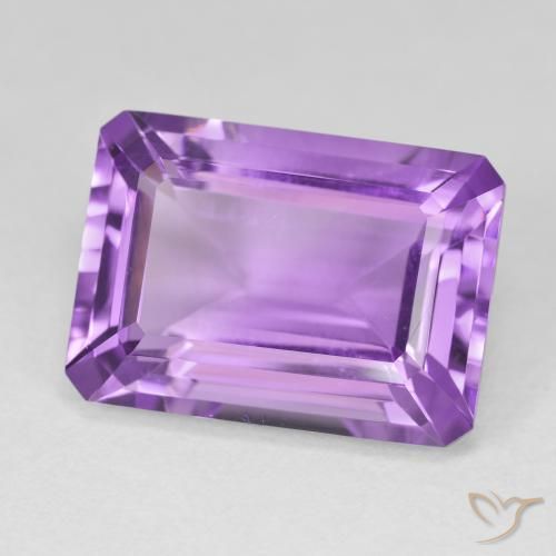 Ametista viola vivido naturale da 15.32 ct, Ottagonale / Taglio smeraldo, VVS-VS