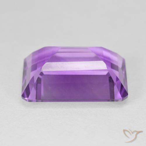 Ametista viola vivido naturale da 15.32 ct, Ottagonale / Taglio smeraldo, VVS-VS