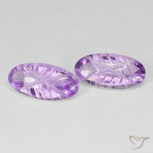 Gemme di Ametista Viola rosato brillante naturale da 3.46 ct, Ovale, Trasparente
