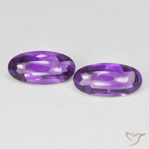 2.56ctw Naturale Viola Intenso Ametista, Ovale, Trasparente