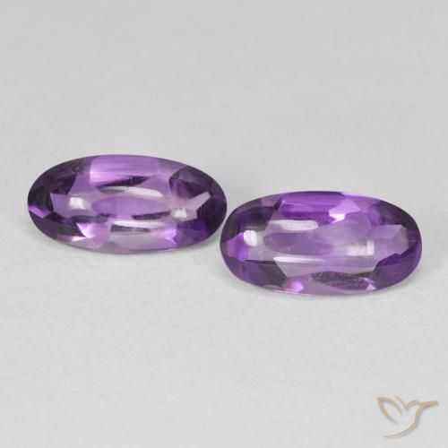 2.49ctw Naturale Viola Intenso Ametista, Ovale, Trasparente
