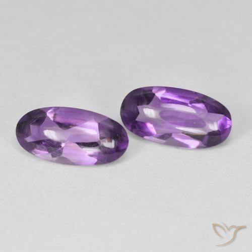 Gemme di Ametista Viola Intenso naturale da 2.49 ct, Ovale, Trasparente