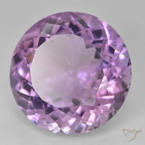 Ametista Viola medio naturale da 26.47 ct, Rotondo, VVS