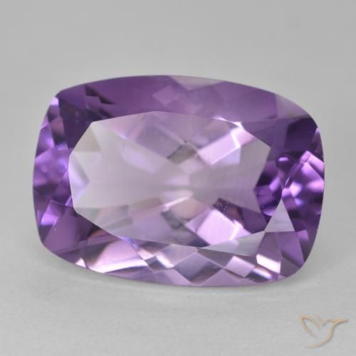 Ametista Viola medio naturale da 12.56 ct, Cuscino, VVS