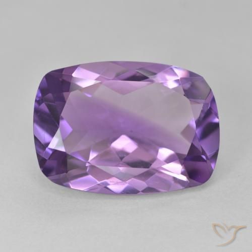 Ametista Medium Light Purplish-Violet naturale da 11.39 ct, Cuscino, VVS