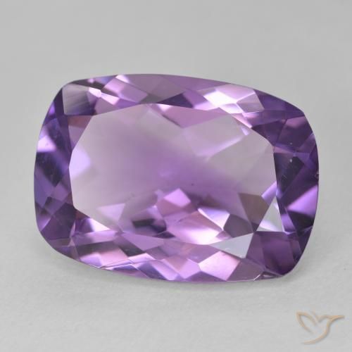 Ametista Medium Light Purplish-Violet naturale da 11.39 ct, Cuscino, VVS