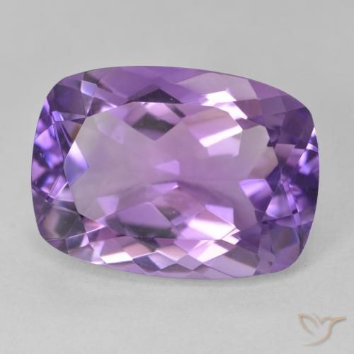 Ametista Viola medio naturale da 12.36 ct, Cuscino, VVS