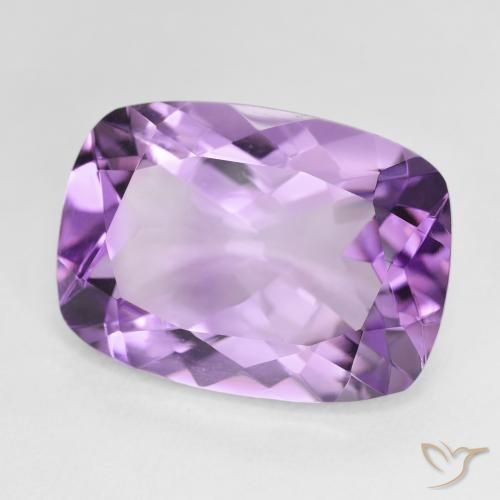 Ametista Viola medio naturale da 12.38 ct, Cuscino, VVS