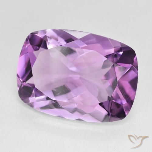 Ametista Viola rosa medio naturale da 11.76 ct, Cuscino, VVS