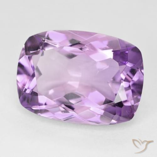 Ametista Viola tendente al rosa naturale da 12.72 ct, Cuscino, VVS