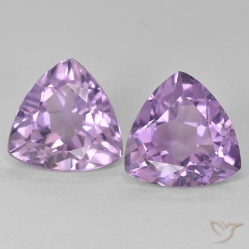 5.78ctw Naturale Viola tendente al rosa Ametista, Taglio trillion, VS