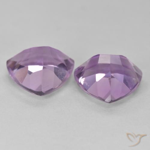 Gemme di Ametista Viola tendente al rosa naturale da 5.78 ct, Taglio trillion, VS