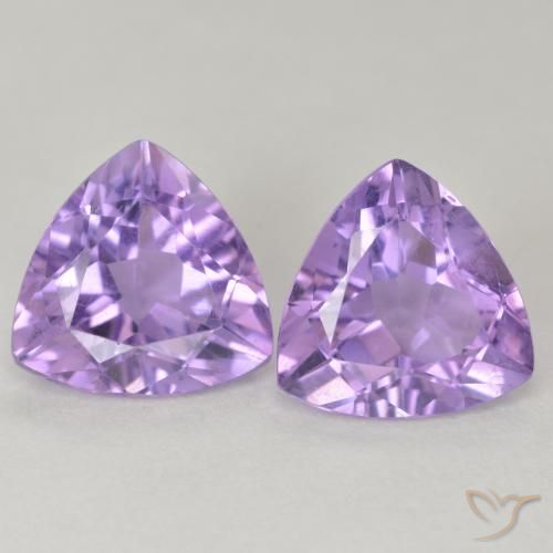 5.55ctw Naturale Viola medio Ametista, Taglio trillion, VS