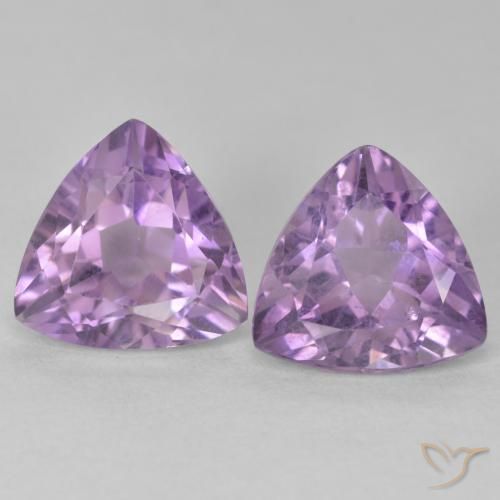 5.68ctw Naturale Viola tendente al rosa Ametista, Taglio trillion, VS