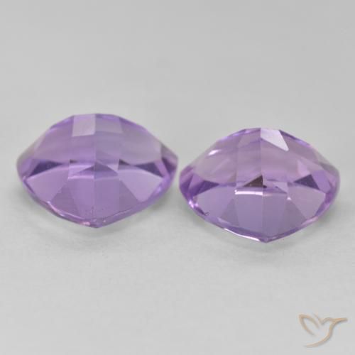 Gemme di Ametista Viola medio naturale da 5.94 ct, Taglio trillion, VS