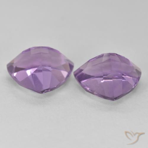 Gemme di Ametista Viola medio naturale da 5.65 ct, Taglio trillion, VS