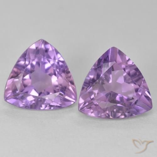 5.50ctw Naturale Iris Violetta Ametista, Taglio trillion, VS