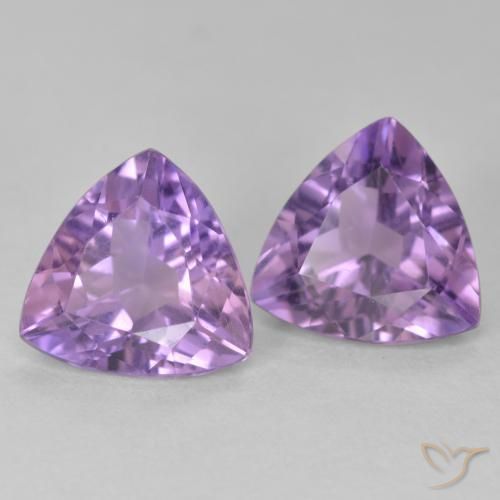 Gemme di Ametista Iris Violetta naturale da 5.50 ct, Taglio trillion, VS