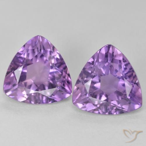 5.57ctw Naturale Viola medio Ametista, Taglio trillion, VS