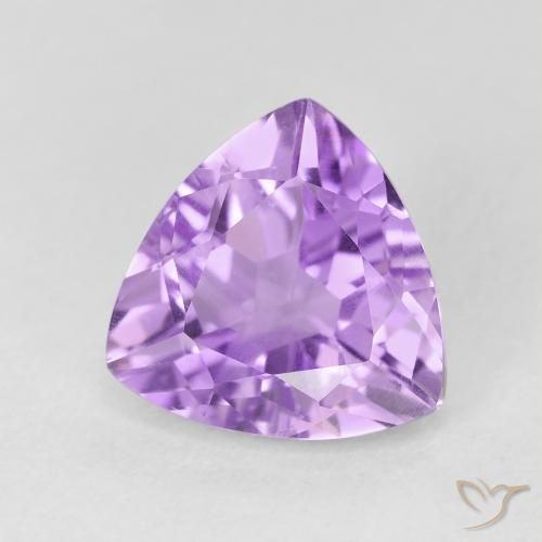 Ametista Viola chiaro naturale da 2.94 ct, Taglio trillion, VVS-VS