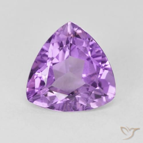 2.78ct Naturale Viola tendente al rosa Ametista, Taglio trillion, VVS-VS