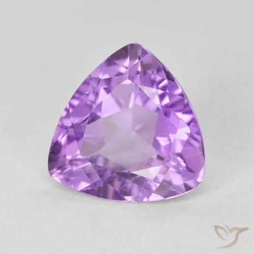 Ametista Viola tendente al rosa naturale da 2.78 ct, Taglio trillion, VVS-VS