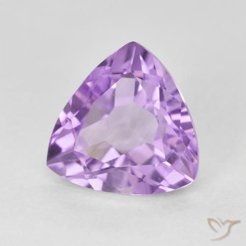 Ametista Viola medio naturale da 2.93 ct, Taglio trillion, VVS-VS
