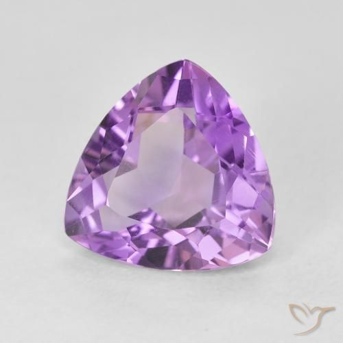 Ametista Viola tendente al rosa naturale da 2.83 ct, Taglio trillion, VVS-VS