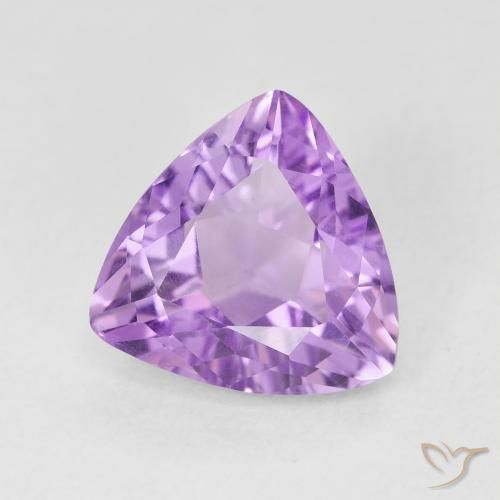 Ametista Viola rosa medio naturale da 2.68 ct, Taglio trillion, VVS-VS