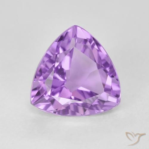 3.08ct Naturale Viola tendente al rosa Ametista, Taglio trillion, VVS-VS