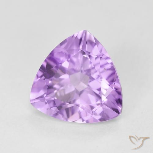 Ametista Viola rosato chiaro naturale da 2.75 ct, Taglio trillion, VVS-VS
