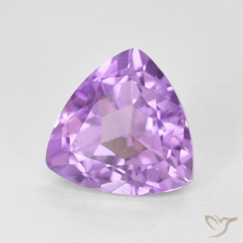 Ametista Viola tendente al rosa naturale da 3.20 ct, Taglio trillion, VVS-VS