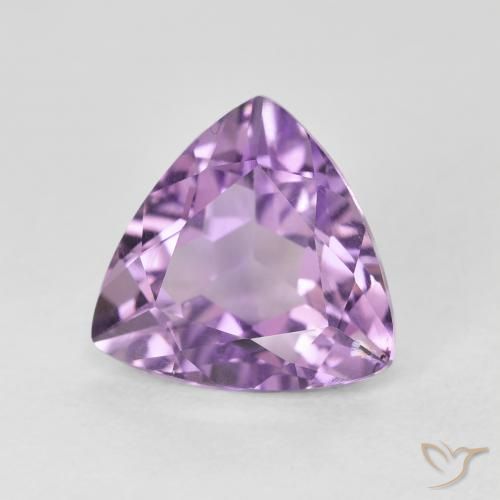 Ametista Medium Light Purplish-Violet naturale da 2.91 ct, Taglio trillion, VVS-VS