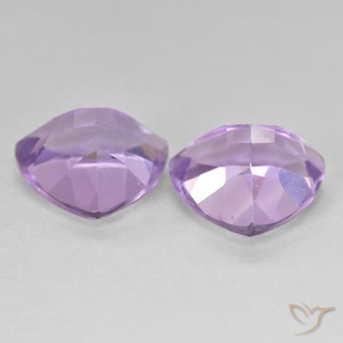 Gemme di Ametista Viola medio naturale da 5.75 ct, Taglio trillion, VS