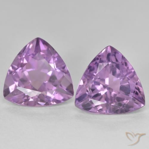 5.83ctw Naturale Viola rosa medio Ametista, Taglio trillion, VS