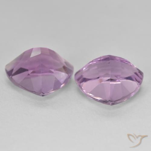 Gemme di Ametista Viola rosa medio naturale da 5.83 ct, Taglio trillion, VS