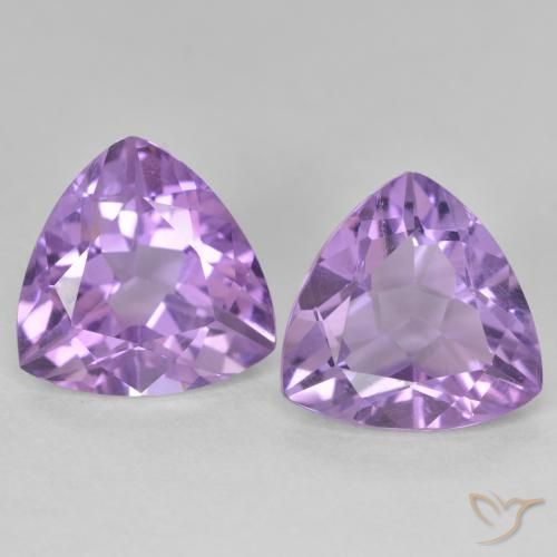 5.71ctw Naturale Viola medio Ametista, Taglio trillion, VS