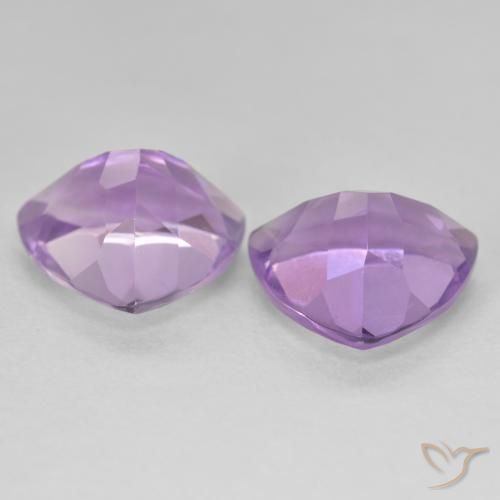 Gemme di Ametista Viola medio naturale da 5.71 ct, Taglio trillion, VS