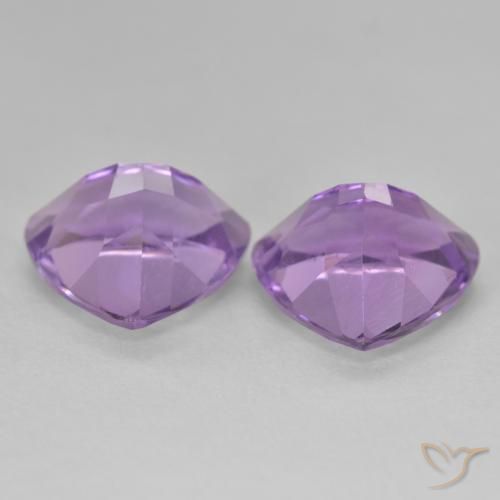 Gemme di Ametista Viola medio naturale da 5.73 ct, Taglio trillion, VS