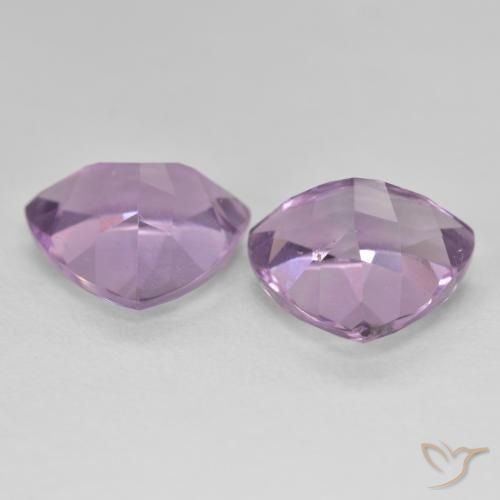 Gemme di Ametista Viola medio naturale da 5.49 ct, Taglio trillion, VS