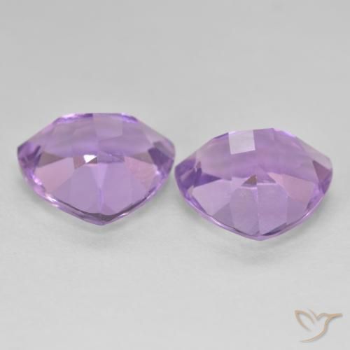 Gemme di Ametista Viola medio naturale da 5.59 ct, Taglio trillion, VS