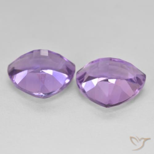 Gemme di Ametista Viola tendente al rosa naturale da 5.72 ct, Taglio trillion, VS