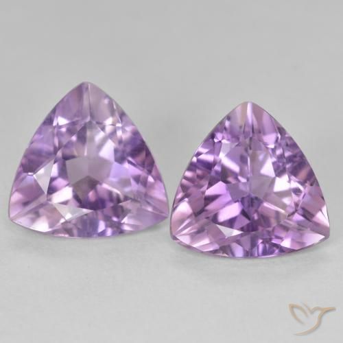 5.15ctw Naturale Viola tendente al rosa Ametista, Taglio trillion, VS