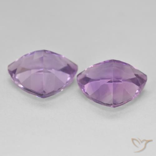 Gemme di Ametista Viola tendente al rosa naturale da 5.15 ct, Taglio trillion, VS